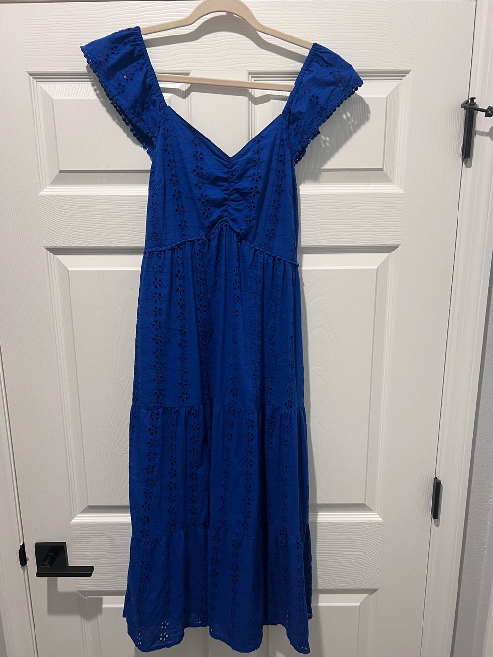 Jopna Blue Eyelet Midi Dress